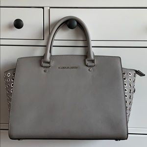 Michael Kors Selma Large Saffiano Grommet Satchel